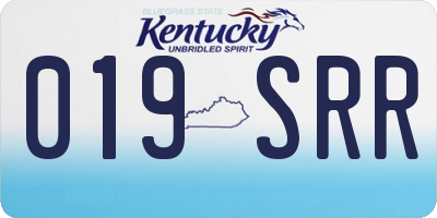 KY license plate 019SRR