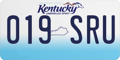 KY license plate 019SRU