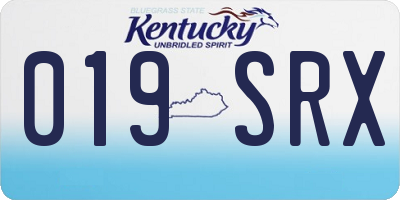 KY license plate 019SRX