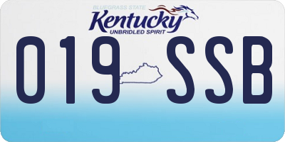 KY license plate 019SSB