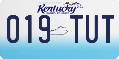 KY license plate 019TUT