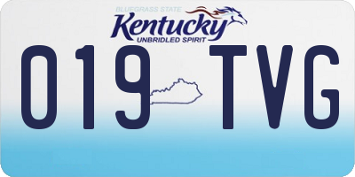 KY license plate 019TVG