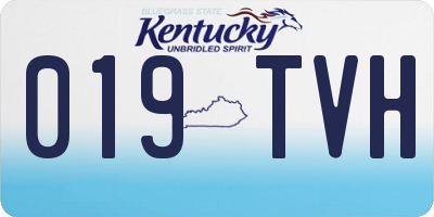 KY license plate 019TVH
