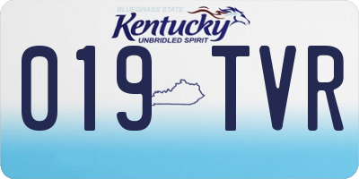 KY license plate 019TVR