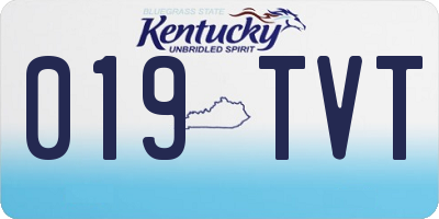 KY license plate 019TVT