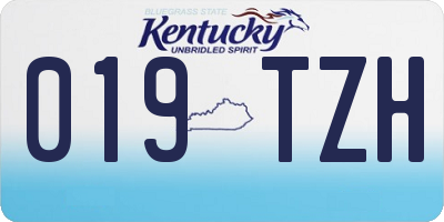 KY license plate 019TZH