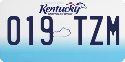 KY license plate 019TZM
