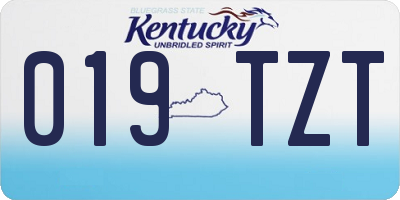 KY license plate 019TZT