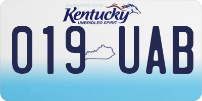 KY license plate 019UAB