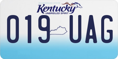 KY license plate 019UAG
