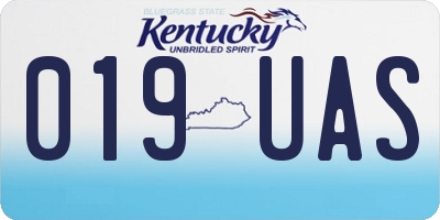 KY license plate 019UAS