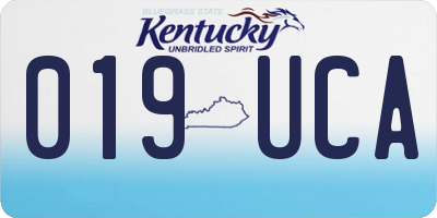 KY license plate 019UCA