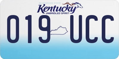 KY license plate 019UCC