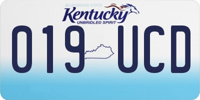 KY license plate 019UCD