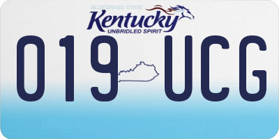 KY license plate 019UCG