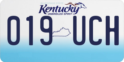 KY license plate 019UCH