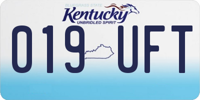 KY license plate 019UFT