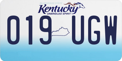 KY license plate 019UGW
