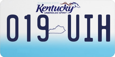 KY license plate 019UIH