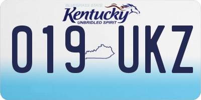 KY license plate 019UKZ