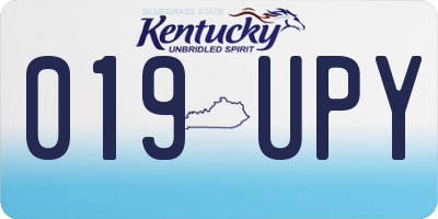 KY license plate 019UPY