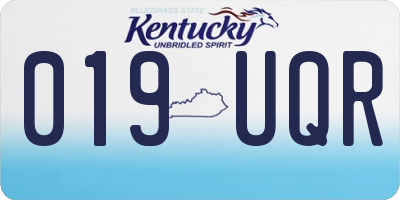 KY license plate 019UQR