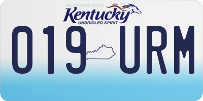 KY license plate 019URM
