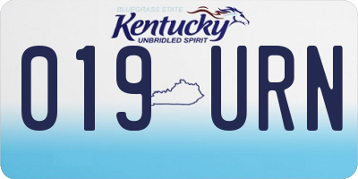 KY license plate 019URN