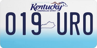 KY license plate 019URO