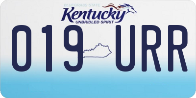 KY license plate 019URR