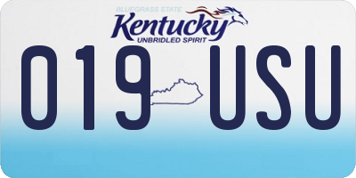 KY license plate 019USU