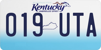 KY license plate 019UTA