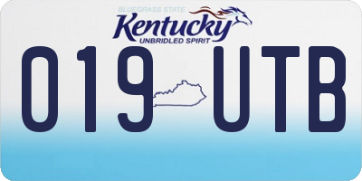 KY license plate 019UTB