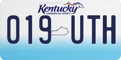 KY license plate 019UTH