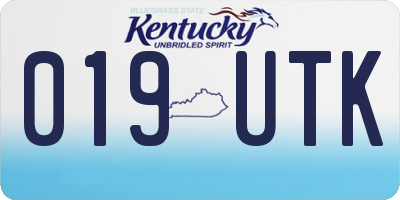 KY license plate 019UTK