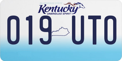 KY license plate 019UTO