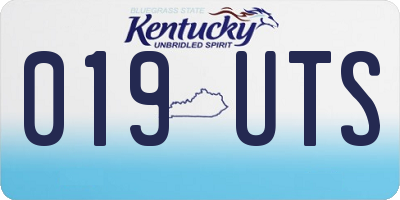 KY license plate 019UTS