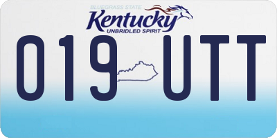 KY license plate 019UTT