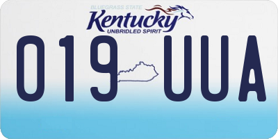 KY license plate 019UUA