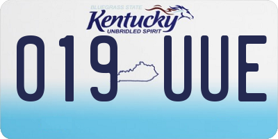 KY license plate 019UUE