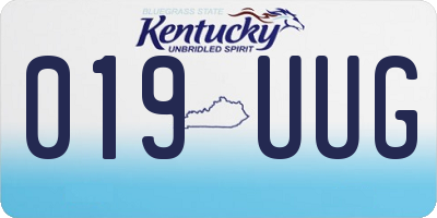 KY license plate 019UUG