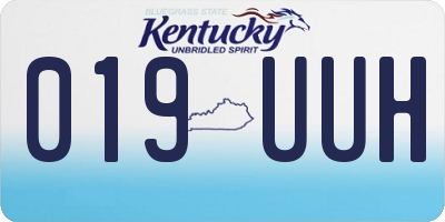 KY license plate 019UUH