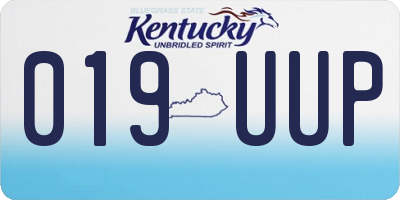 KY license plate 019UUP