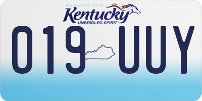 KY license plate 019UUY