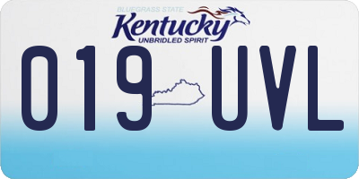 KY license plate 019UVL