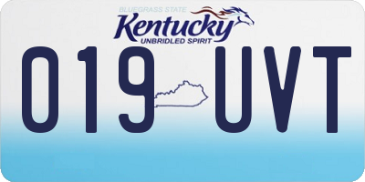 KY license plate 019UVT