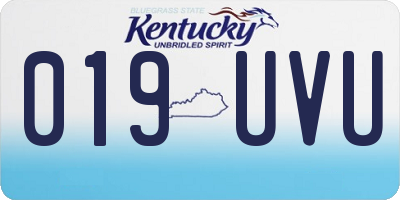 KY license plate 019UVU