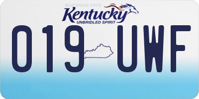 KY license plate 019UWF