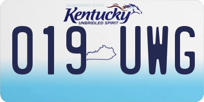 KY license plate 019UWG