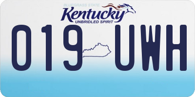 KY license plate 019UWH